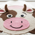 Esse tapete redondo de crochê vai transformar o quarto do seu bebê
