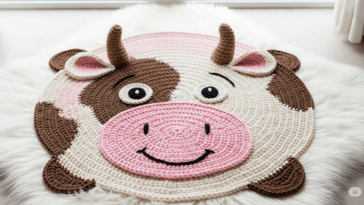 Esse tapete redondo de crochê vai transformar o quarto do seu bebê