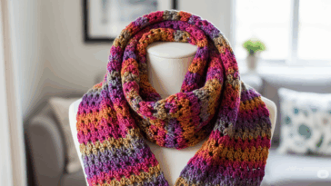 Motivos para apostar nesse cachecol fácil de crochê neste inverno