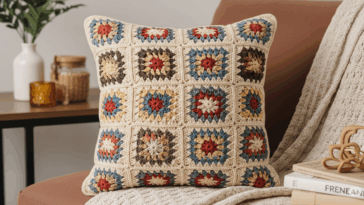 Capa de almofada de crochê é a escolha número um das crocheteiras