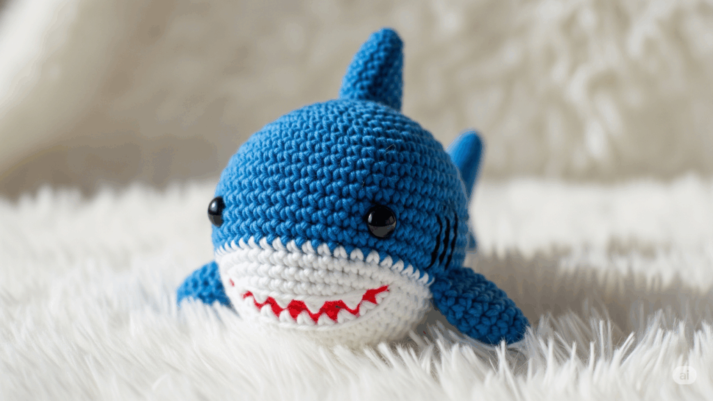 O amigurumi de tubarão mais fofo e fácil de fazer no crochê