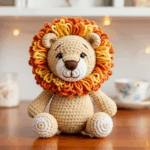 Amigurumi de leãozinho de crochê perfeito com este passo a passo simples