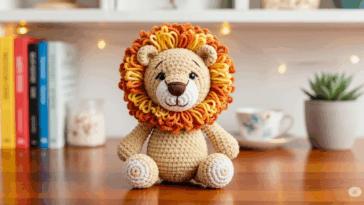 Amigurumi de leãozinho de crochê perfeito com este passo a passo simples