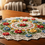 O segredo dos centros de mesa de crochê que toda casa quer ter