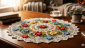 O segredo dos centros de mesa de crochê que toda casa quer ter
