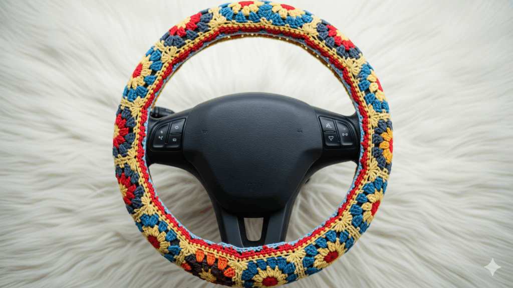Capa de volante em crochê, um passo a passo criativo e funcional