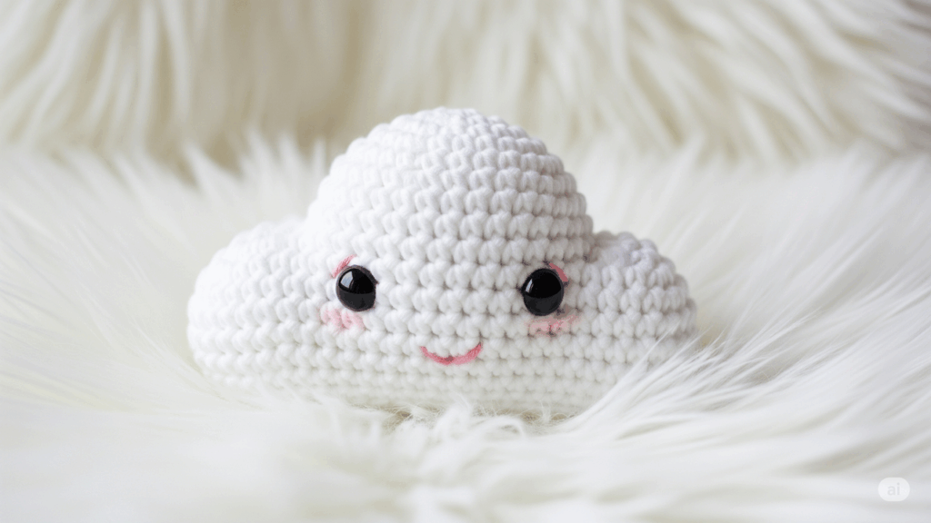 Amigurumi de nuvem em crochê, passo a passo para criar uma peça aconchegante