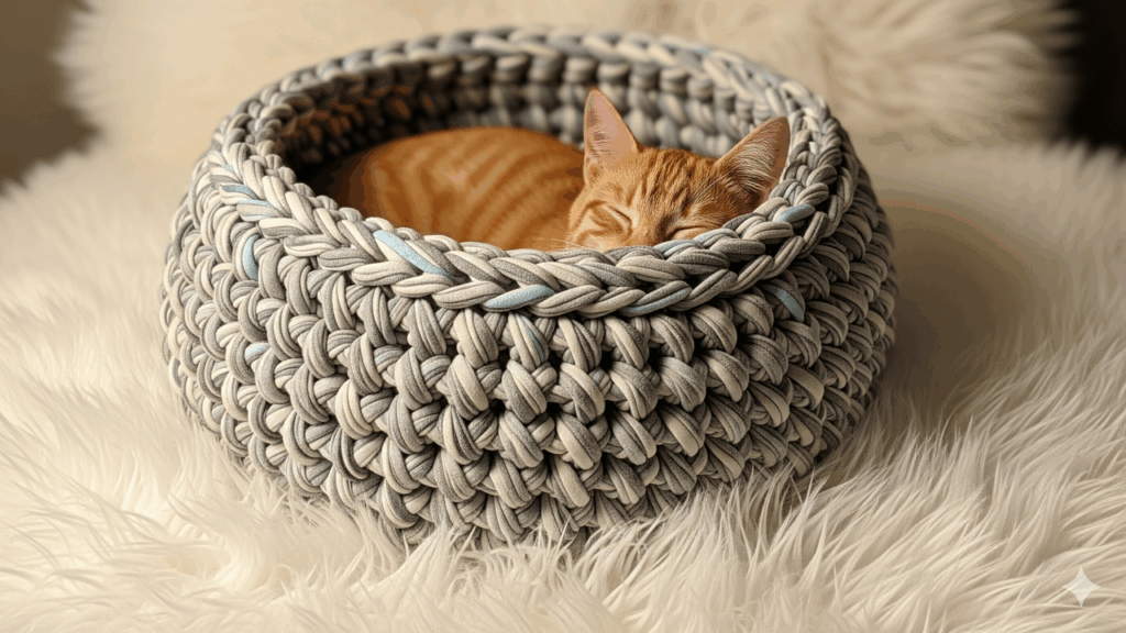 O crochê que virou aconchego e carinho para o seu gato