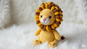 Como fazer um amigurumi de leão em crochê cheio de personalidade