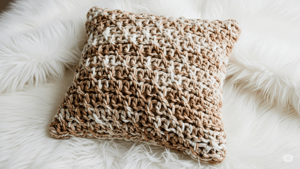 Capa de almofada em crochê, um projeto simples e encantador para sua casa