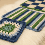 Transforme seu banheiro com um jogo de banheiro quadrado em crochê que vai surpreender!