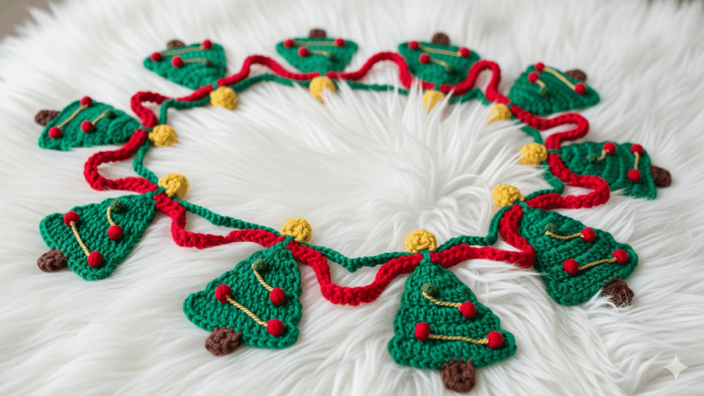 Esse varal de crochê pode transformar sua decoração de Natal