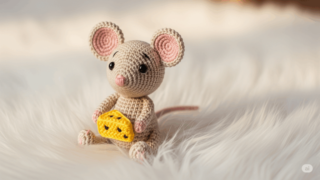 Amigurumi de ratinho em crochê, aforma mais divertida de criar personagens fofos!