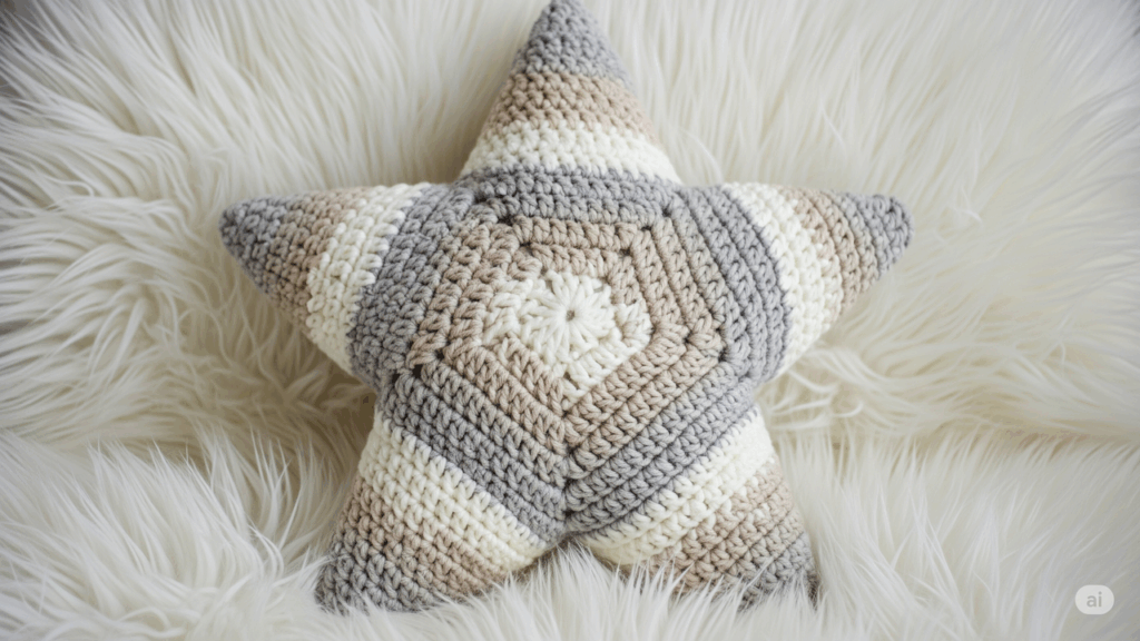 Almofada de estrela em crochê, como personalizar e dar um toque especial a essa peça única