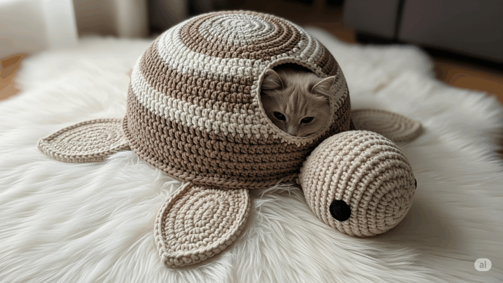 O tutorial da inesquecível caminha de gato de tartaruga em crochê que você pode fazer em casa