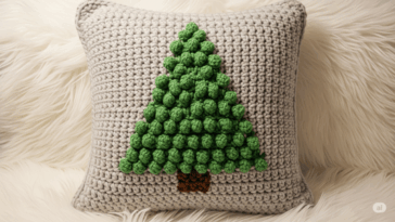 Esse ponto de crochê deixa sua almofada irresistível