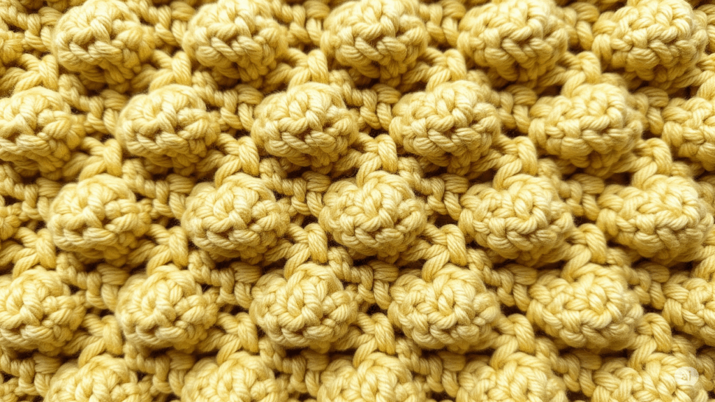 Passo a passo completo para criar a charmosa manta de granny square de coração com ponto pipoca
