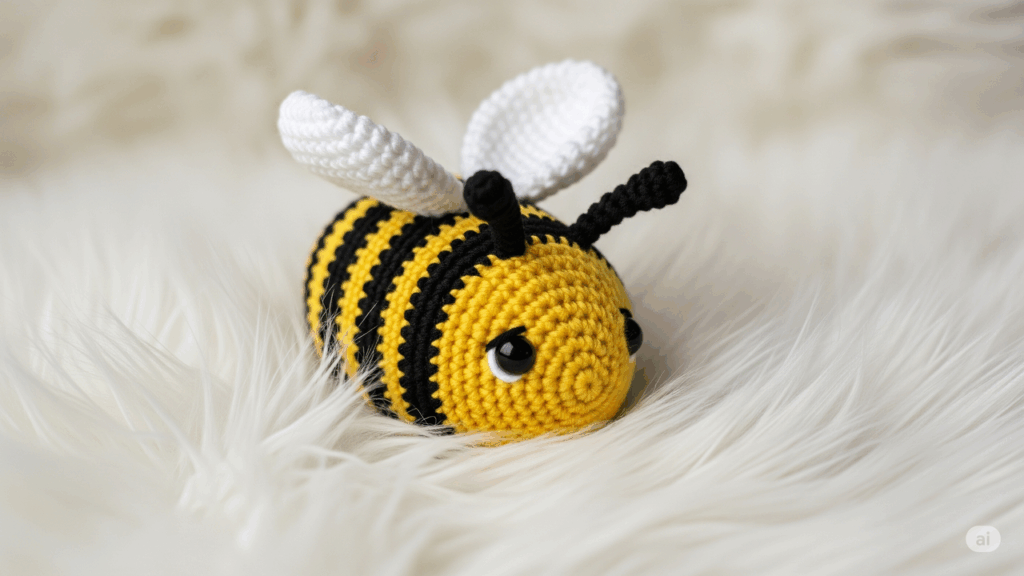 Pequena, colorida e delicada, a abelha em crochê encanta crocheteiras à primeira vista