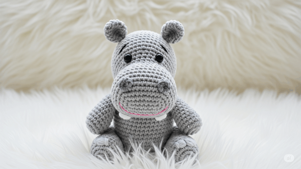 Hipopótamo de crochê é o novo xodó e está conquistando quem faz amigurumis