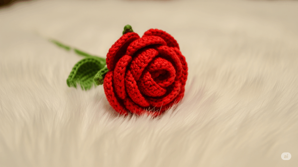 Essa rosa feita à mão está encantando quem ama presentear com afeto