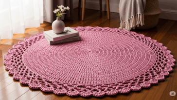 Tapete redondo de crochê