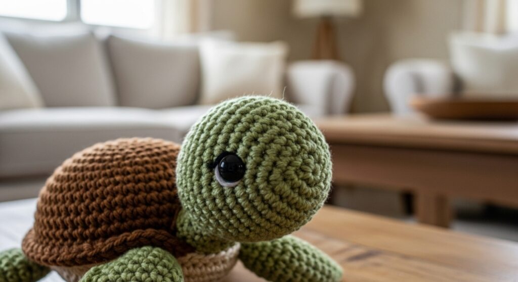 Amigurumi de tartaruga e uma peça artesanal fofa e divertida