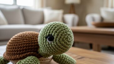 Amigurumi de tartaruga e uma peça artesanal fofa e divertida
