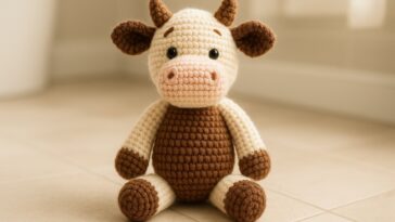 Aprenda como fazer amigurumi de vaquinha de crochê passo a passo