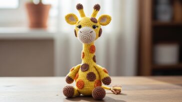 Amigurumi de girafa em crochê para encantar com delicadeza