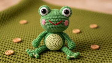Amigurumi de sapinho em crochê para alegrar com fofura