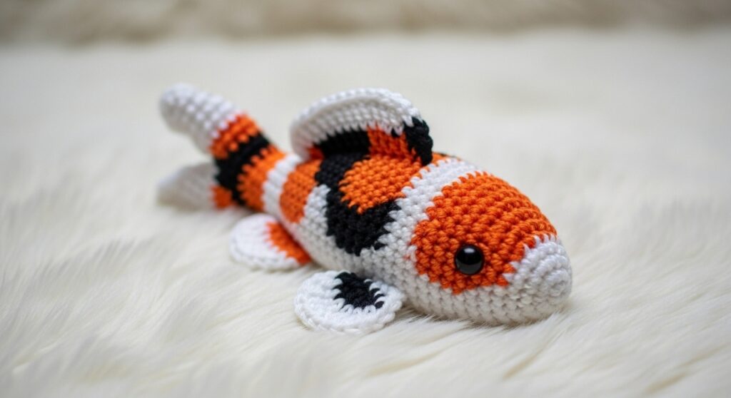 Amigurumi de carpa em crochê, um passo a passo fácil e encantador