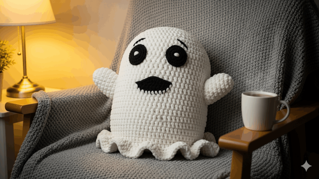 A almofada de crochê mais fofa e criativa que você pode fazer para o Halloween