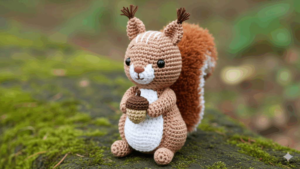 Amigurumi de esquilo em crochê, o passo a passo mais fácil e fofo que você verá