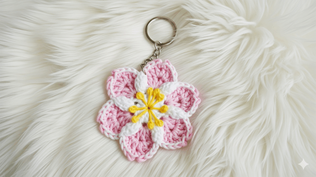 Esse passo do crochê transforma sua flor de cerejeira em peça única