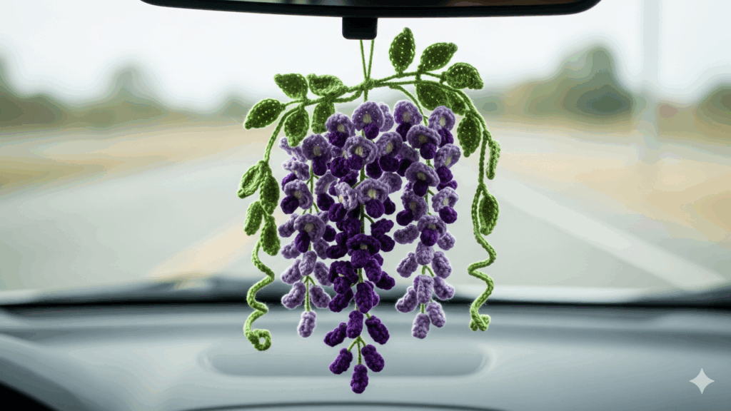 O detalhe em crochê que transforma seu carro com charme e romantismo