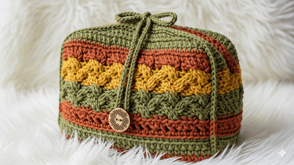 Capa para bolsa de água quente em crochê, um passo a passo fácil e sem segredos