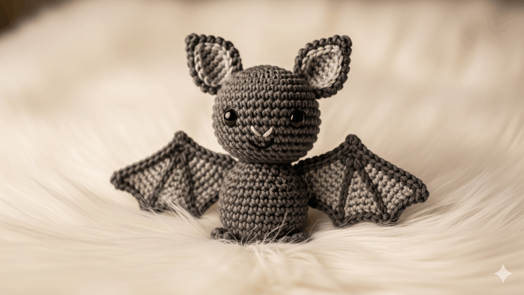 Amigurumi de morcego é destaque entre peças temáticas em crochê