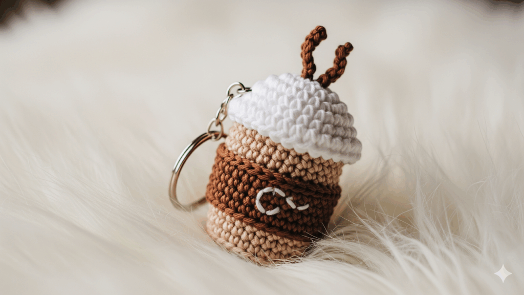 Esse chaveiro virou febre entre as crocheteiras apaixonadas por café