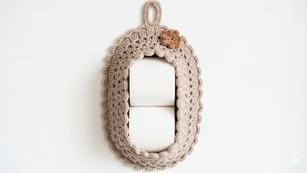 Esse detalhe em crochê transformou a decoração do banheiro