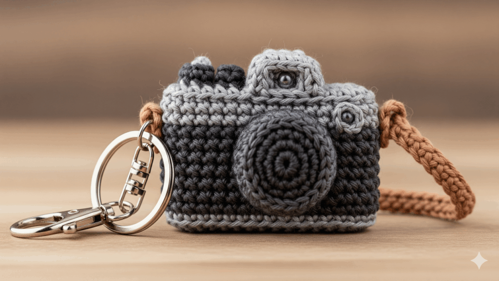 Esse chaveiro conquistou fotógrafas e crocheteiras do Brasil inteiro
