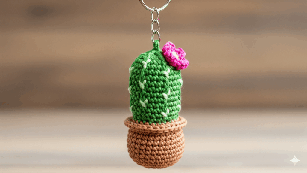 Esse chaveiro de crochê virou o queridinho das amantes de plantas