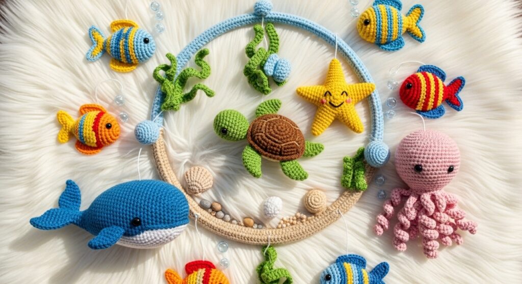 O móbile de crochê que virou tendência em quartos de bebê