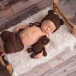 Roupa de urso em crochê perfeita para fotos, lembranças e fofura