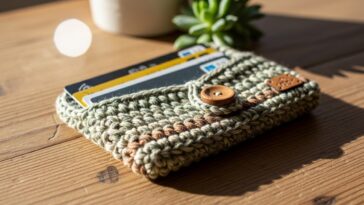 Porta cartões em crochê para organizar com estilo e personalidade