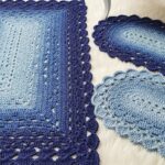Como fazer jogo de tapetes azul em crochê sem errar no degradê