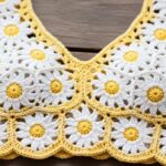 Top de margaridas em crochê para um visual romântico e leve