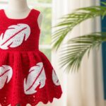 Vestido fantasia inspirado em Lilo em crochê para encantar crianças