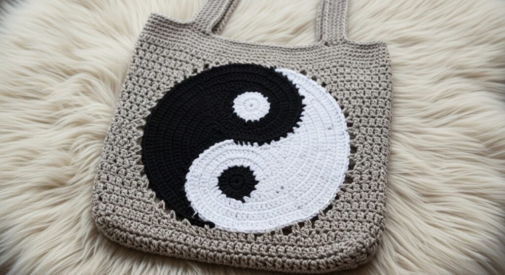 Essa bolsa de crochê une equilíbrio, estilo e impacto visual