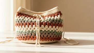 Essa bolsa de crochê é o toque artesanal que seu look estava pedindo