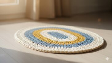 Como fazer um tapete de crochê oval fácil que fica um charme